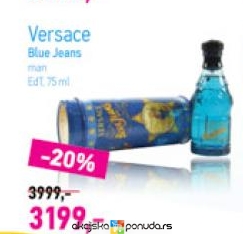 Versace Blue Jeans man EdT 75 ml cena 