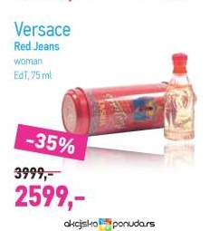 Versace Red Jeans woman EdT 75 ml ženski parfem cena na akciji Lilly Drogerie