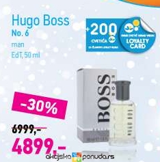 Hugo Boss, No. 6 man, EdT 50ml cena na akciji Lilly Drogerie s114338