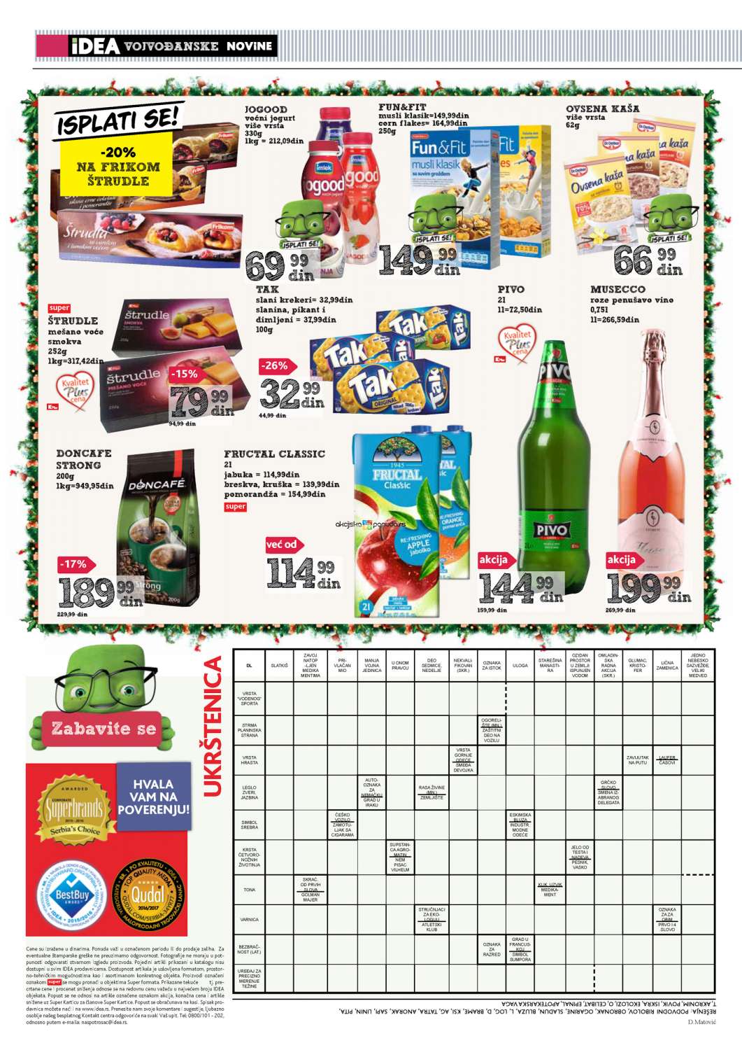 Vojvođanske novine IDEA, 26. decembar 2016 do 1. januar 2017 50191 Vojvođanske novine IDEA, 26. decembar 2016 do 1. januar 2017 50191