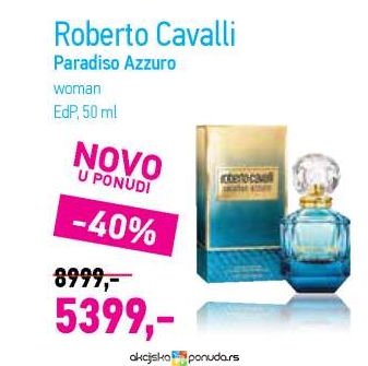 Roberto Cavalli, Paradiso Azzuro woman, ženski parfem, EdP 50ml cena na ...