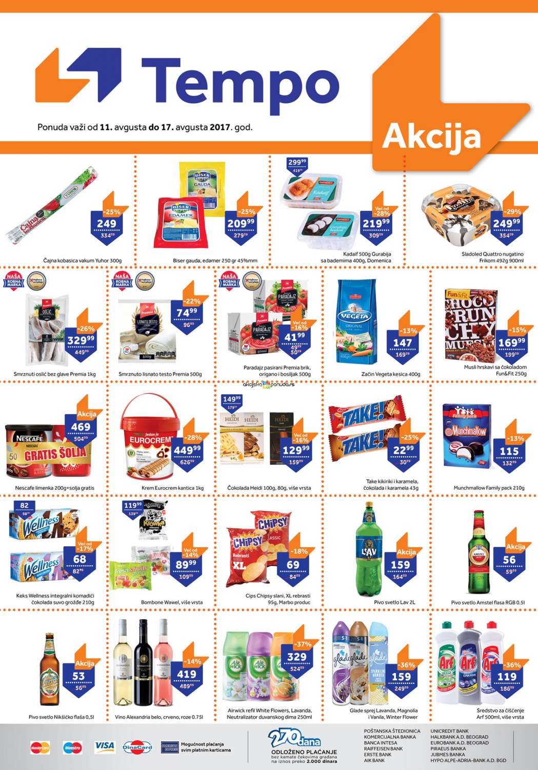 TEMPO nedeljna akcija, 11-17. august 2017 60441 TEMPO nedeljna akcija, 11-17. august 2017 60441