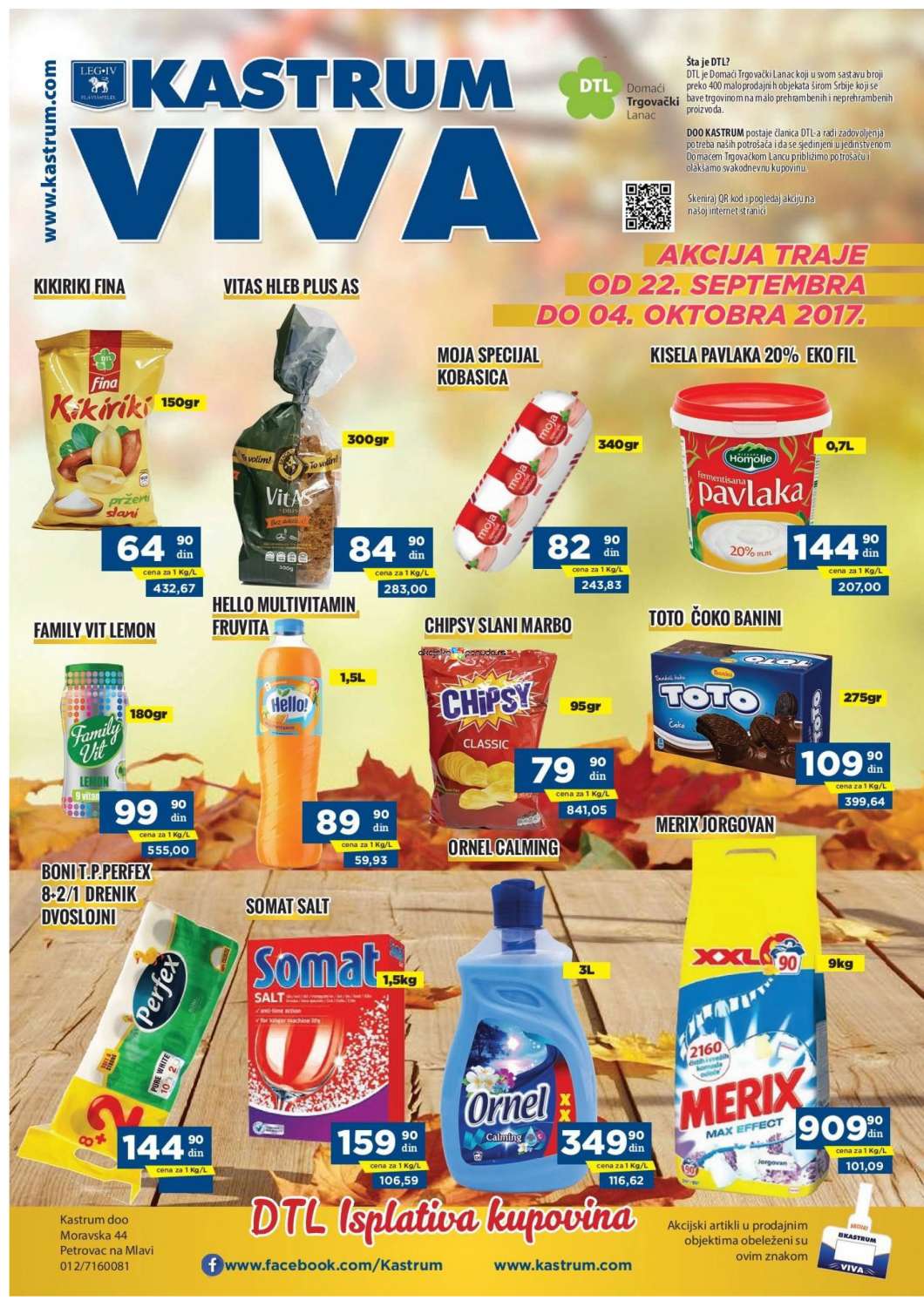 Kastrum Viva akcija, katalog 22. septembar do 4. oktobar 2017 62461