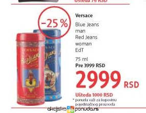 versace blue jeans cena