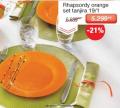 Metalac Set tanjira 19 kom Rapsody Orange Luminarc