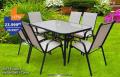TEMPO Baštenski metalni set sto + 6 stolica