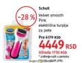 DM market Scholl Velvet smooth Pink električna turpija za pete