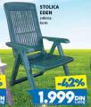 Roda Baštenska plastična stolica Eden zelena