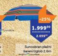 TEMPO Suncobran za plažu šareni sa zglobom 2,6m
