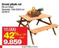 Home Center Drveni piknik set za baštu, sto sa 2 klupe