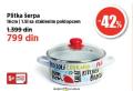 MAXI Plitka šerpa sa staklenim poklopcem Metalac 16cm, 1,5l