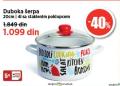 MAXI Duboka šerpa sa staklenim poklopcem Metalac 20cm, 4l