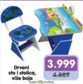 Aksa Dečiji drveni sto i stolica