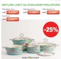Metalac Plitka šerpa sa staklenim poklopcem Metalac Metline Light, 16cm