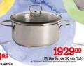 Dis market Plitka šerpa sa staklenim poklopcem Metalac, 20cm