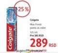 DM market Pasta za zube Colgate Max Fresh, 125ml