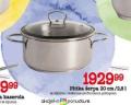 Dis market Plitka šerpa sa staklenim poklopcem Metalac posuđe, 20cm