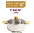 Metalac Proleter Plitka šerpa sa staklenim poklopcem Metalac, 24cm