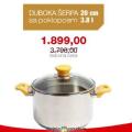Metalac Proleter Duboka šerpa sa staklenim poklopcem Metalac Posuđe, 20cm