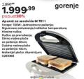 Home Center Aparat za sendviče Gorenje, M701l