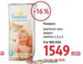 DM market Pampers Premium Care pelene