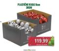 Univerexport Set novogodišnjih ukrasa, 3 plastične kugle, 6cm
