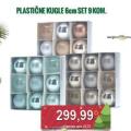 Univerexport Set novogodišnjih ukrasa, 9 plastičnih kuglica