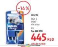 DM market Gillette Blue 3 brijači, 3/1
