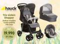 Aksa Hauck Trio sistem Shopper, 3u1 kolica, nosiljka, auto sedište