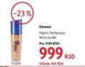 DM market Rimmel tečni puder Match Perfection