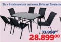 TEMPO Baštenski set sto + 6 metalnih stolica