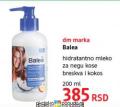 DM market Balea hidratantno mleko za negu kose