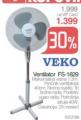 Home Centar Podni ventilator Veko FS-1629