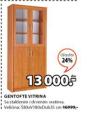 JYSK d.o.o  Vitrina Gentofte sa staklenim i drvenim vratima 80x180x35 cm