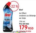 DM market Bref 6 x Effect sredstvo za čišćenje WC šolja 750 ml