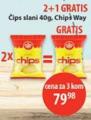 MAXI Slani čips Chips Way 3x40 g