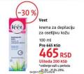 DM market Veet krema za depilaciju za osetljivu kožu 100ml