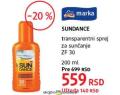 DM market Sundance transparentni sprej za sunčanje ZF30 200 ml
