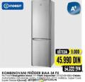Tehnomanija Kombinovani frižider Indesit BIAA 34 FX, kapacitet 243l+88l, 