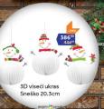 TEMPO 3D viseći ukras Sneško, 20,3cm