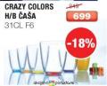 Metalac Set čaša Luminarc Crazy Colors, 31cl F6