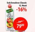 MAXI Next Classic sok od breskve, 1l